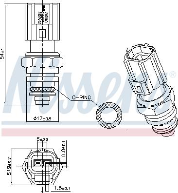 Nissens 207048 - Sonde de température, liquide de refroidissement parts5.com