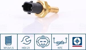 Nissens 207052 - Sensor, temperatura del refrigerante parts5.com