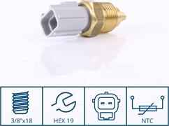 Nissens 207057 - Sonde de température, liquide de refroidissement parts5.com