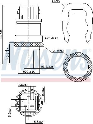 Nissens 207061 - Érzékelő, hűtőfolyadék-hőmérséklet parts5.com