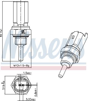 Nissens 207004 - Soğutucu akışkan sıcaklık sensörü parts5.com