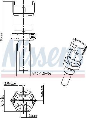 Nissens 207019 - Sonde de température, liquide de refroidissement parts5.com