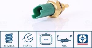 Nissens 207087 - Sensor, coolant temperature parts5.com