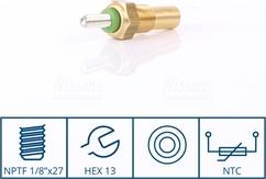 Nissens 207077 - Sensor, temperatura del refrigerante parts5.com