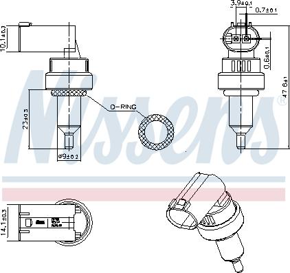 Nissens 207100 - Sensor, coolant temperature parts5.com