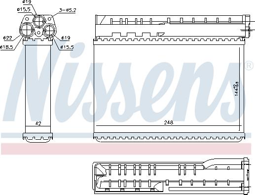 Nissens 70512 - Heat Exchanger, interior heating parts5.com