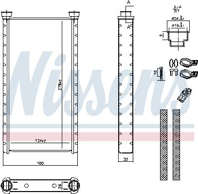 Nissens 70235 - Wymiennik ciepła, ogrzewanie wnętrza parts5.com