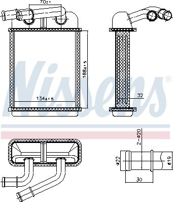 Nissens 707313 - Schimbator caldura, incalzire habitaclu parts5.com