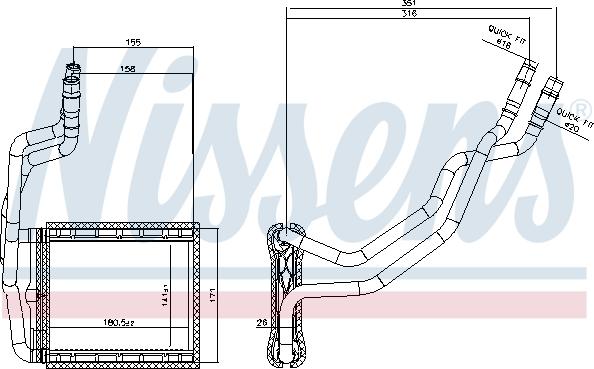 Nissens 707211 - Radiador de calefacción parts5.com