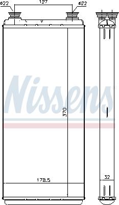 Nissens 71891 - Heat Exchanger, interior heating parts5.com