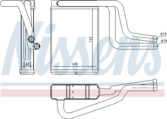 Nissens 71744 - Heat Exchanger, interior heating parts5.com