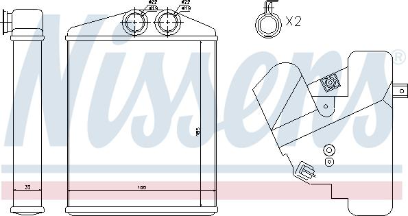 Nissens 73377 - Schimbator caldura, incalzire habitaclu parts5.com