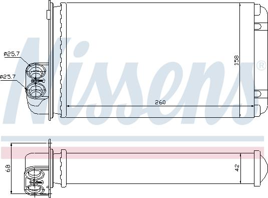 Nissens 73255 - Топлообменник, отопление на вътрешното пространство parts5.com