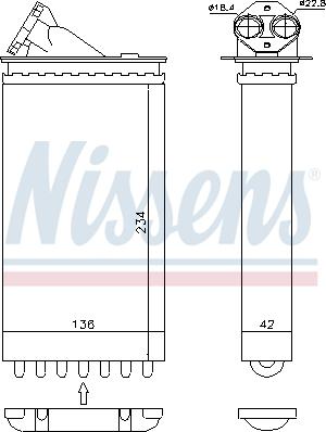 Nissens 72655 - Výměník tepla, vnitřní vytápění parts5.com