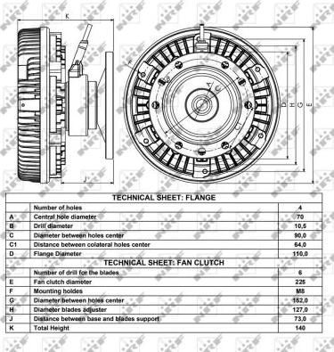 NRF 49004 - Debriyaj, radyatör fanı parts5.com