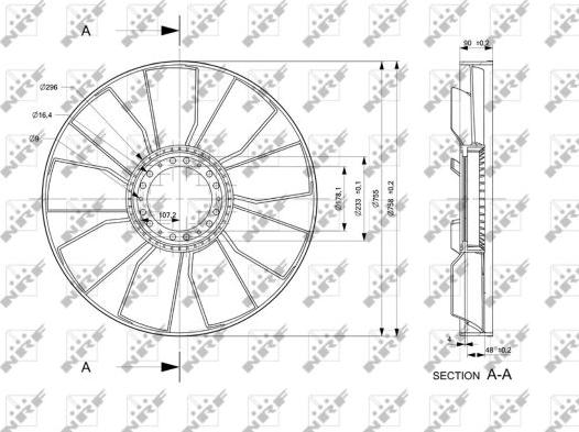 NRF 49813 - Fan Wheel, engine cooling parts5.com