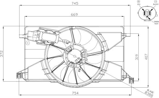 NRF 47959 - Fan, radiator parts5.com