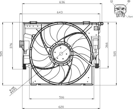 NRF 47956 - Вентилатор, охлаждане на двигателя parts5.com