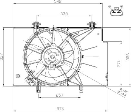 NRF 47957 - Ventilátor, motorhűtés parts5.com