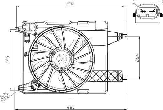 NRF 47966 - Wentylator, chłodzenie silnika parts5.com