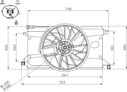 NRF 47961 - Ventilator, radiator parts5.com