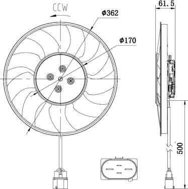 NRF 47931 - Ventilator, radiator parts5.com