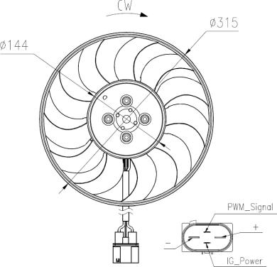 NRF 47970 - Ventilator, radiator parts5.com