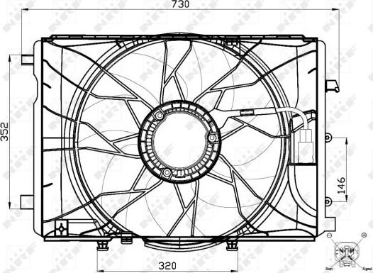 NRF 47443 - Ventilator, hlađenje motora parts5.com