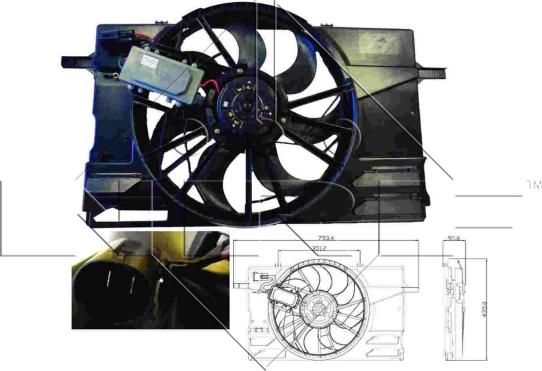 NRF 47412 - Ventilator, hlajenje motorja parts5.com