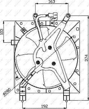 NRF 47044 - Ventilator, hlađenje motora parts5.com