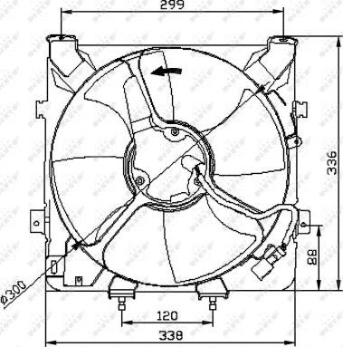 NRF 47041 - Wentylator, chłodzenie silnika parts5.com