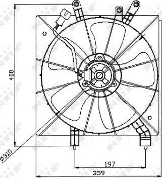 NRF 47043 - Ventilator, hlađenje motora parts5.com