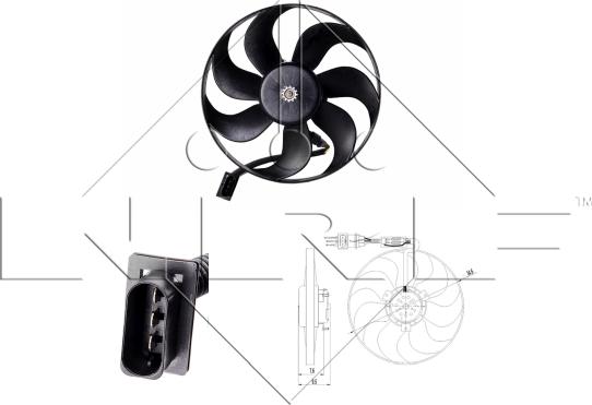 NRF 47064 - Fan, radiator parts5.com