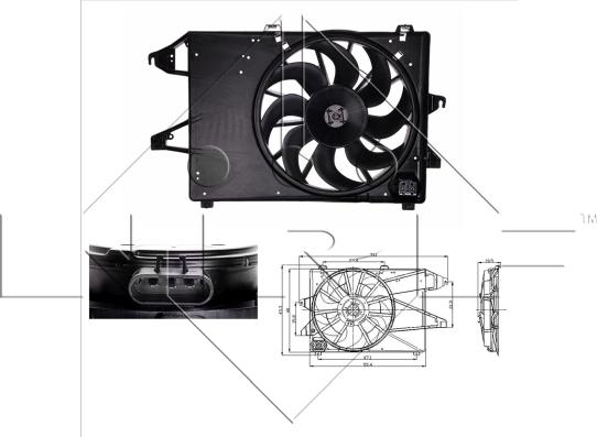 NRF 47004 - Ventilador, refrigeración del motor parts5.com