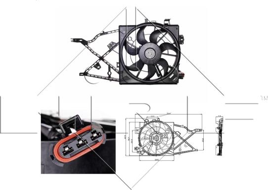 NRF 47014 - Wentylator, chłodzenie silnika parts5.com