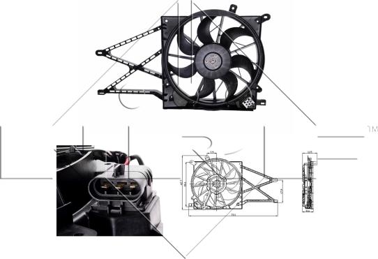 NRF 47015 - Ventilador, refrigeración del motor parts5.com