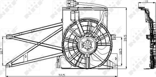 NRF 47013 - Ventilator, hlajenje motorja parts5.com