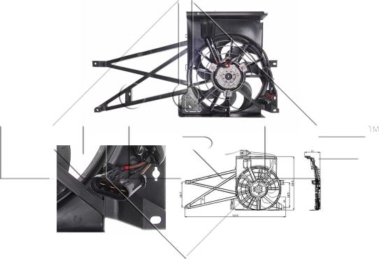 NRF 47013 - Ventilator, hlajenje motorja parts5.com