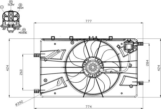 NRF 47878 - Ventilator, hlajenje motorja parts5.com