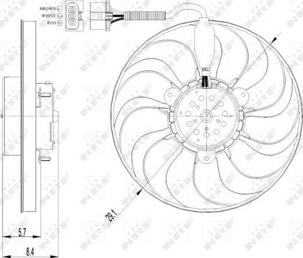 NRF 47398 - Fan, radiator parts5.com