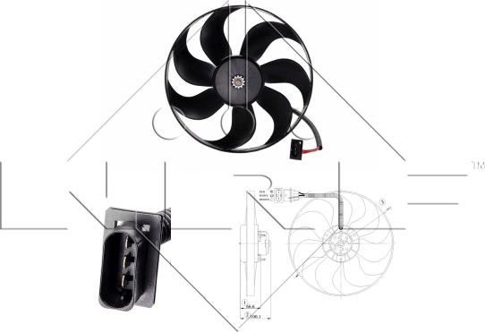 NRF 47204 - Ventilator, radiator parts5.com