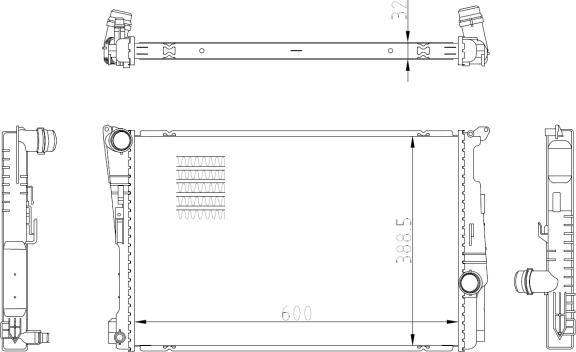 NRF 59228 - Jäähdytin,moottorin jäähdytys parts5.com