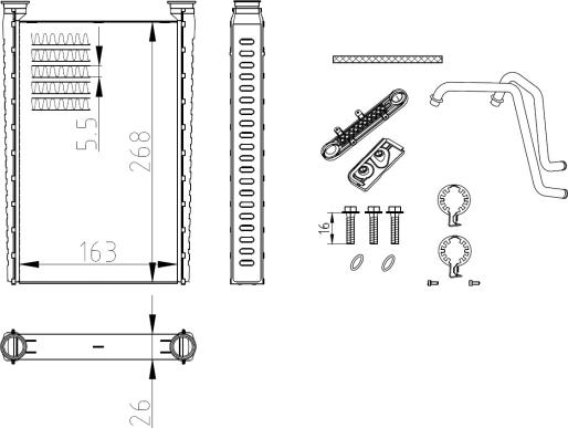 NRF 54417 - Schimbator caldura, incalzire habitaclu parts5.com