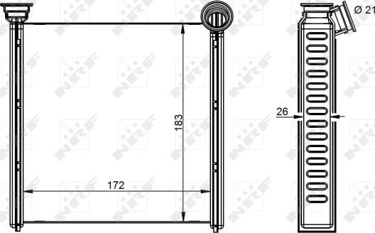 NRF 54342 - Radiador de calefacción parts5.com