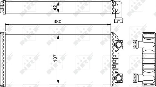 NRF 54244 - Schimbator caldura, incalzire habitaclu parts5.com