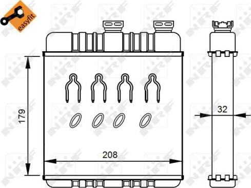 NRF 54279 - Radiador de calefacción parts5.com