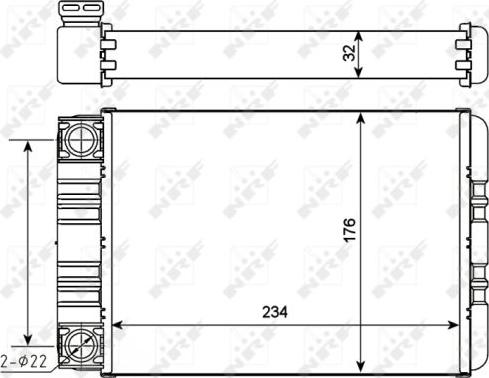 NRF 54274 - Heat Exchanger, interior heating parts5.com