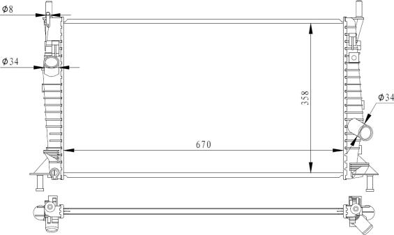 NRF 550014 - Radiador, refrigeración del motor parts5.com