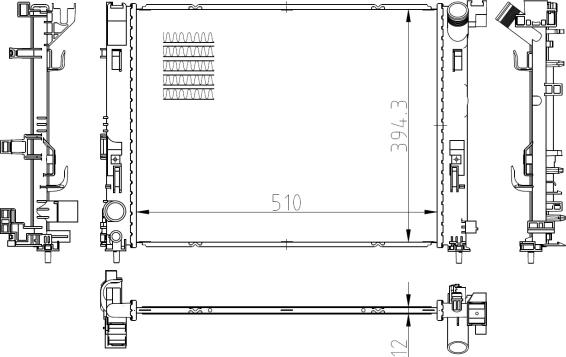 NRF 550038 - Radiador, refrigeración del motor parts5.com