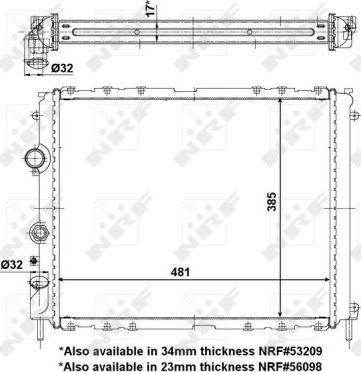 NRF 56099 - Radiator, engine cooling parts5.com